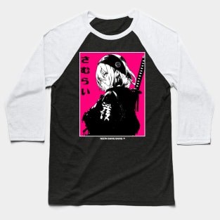 Cyberpunk Girl Samurai Warrior Anime Streetwear Baseball T-Shirt
